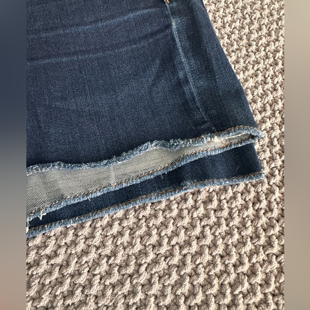 American Eagle Outfitters Navy High-Rise Cutoff Denim Shorts - Picture 7 of 11